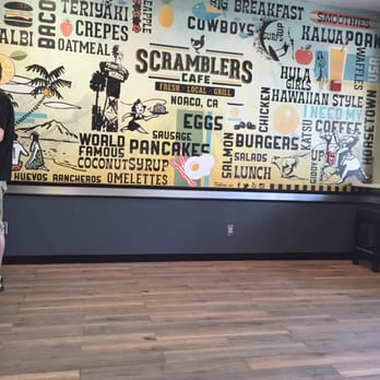 Scramblers Cafe - Super cute deco on interior wall. - Breakfast & Brunch Near Me - Norco, California