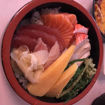 Kim's Sushi - Chirashi - Sashimi bowl with sushi rice! - Sushi Bars Near Me - West Orange, New Jersey Kim's Sushi - Chirashi - Sashimi bowl with sushi rice! - Sushi Bars Near Me - West Orange, New Jersey