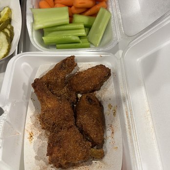 Sam's Grill House - Chicken wings and veggie sticks. - Chicken Shop Near Me - Citrus Heights, California