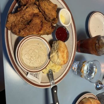 Steuben's Uptown - Fried chicken with mashed potatoes and biscuit with butter and raspberry jam - Diners Near Me - Denver, Colorado Steuben's Uptown - Fried chicken with mashed potatoes and biscuit with butter and raspberry jam - Diners Near Me - Denver, Colorado