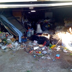 Wayne's Junk Removal - Excessive garage hoarding - before.
(West LA)