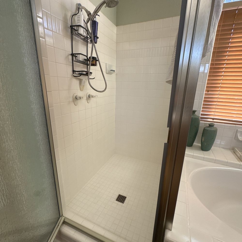 Raymond Clark Tile - Re-tiled halfway up a stand up shower - Tiling Near Me - Fallbrook, California