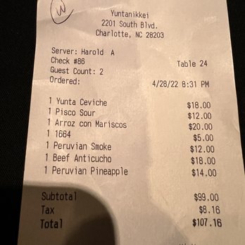 Yunta Nikkei - Peruvian Near Me - Charlotte, North Carolina