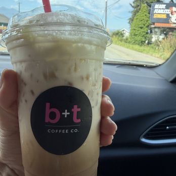 B + T Coffee - White choco pistachio cold foam - Coffee & Tea Near Me - Port Angeles, Washington