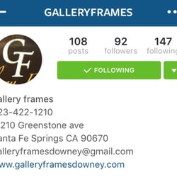 Gallery Frames - INSTAGRAM : GALLERYFRAMES