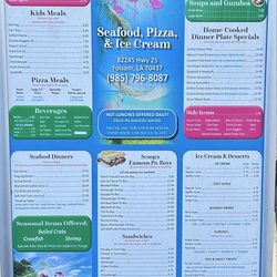 Scoops - Menu