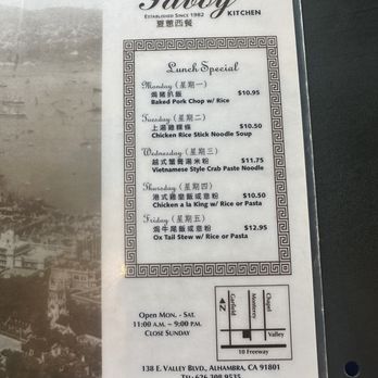 Savoy Kitchen - Weekday Lunch Specials 6/18/24 - Asian Fusion Near Me - Alhambra, California Savoy Kitchen - Weekday Lunch Specials 6/18/24 - Asian Fusion Near Me - Alhambra, California