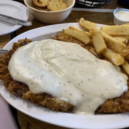 Chicken Fried Steak with Steak Fries Chicken Fried Steak with Steak Fries