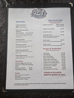 Menu photo 3 Big Jake's Western Dive Moscow, TX Menu photo 3 Big Jake's Western Dive Moscow, TX