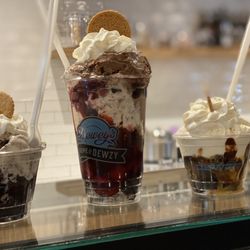 Dewey's Bakery - Mint Chocolate Dewzy, Black Forest Cherry Dewzy, and Caramel Turtle Dewzy