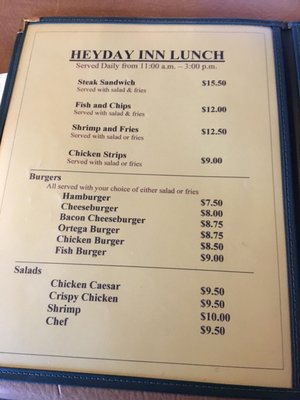 Menu photo 2 Heyday Inn Wellington, NV Menu photo 2 Heyday Inn Wellington, NV