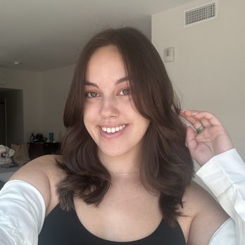 Radiance Salon - Curtain Bangs, Face Framing, Layers -- wanted my hair to be short this time! Went from waist long to this, LOVE IT - Hair Stylists Near Me - Redondo Beach, California