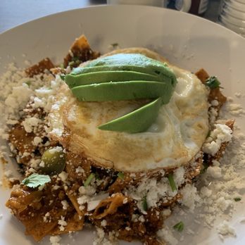 Taste Cafe - Chilaquiles Rancheros with over easy eggs - Breakfast & Brunch Near Me - Half Moon Bay, California Taste Cafe - Chilaquiles Rancheros with over easy eggs - Breakfast & Brunch Near Me - Half Moon Bay, California