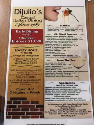 Menu photo 7 DiJulio's Naples, FL Menu photo 7 DiJulio's Naples, FL