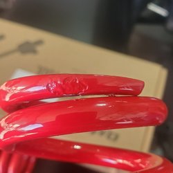 Action Powder Coating - Chipped by action and touched up. They never told me.