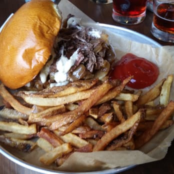 Burger Bar Chicago - The Hey Shortay... braised short ribs on top of a delicious burger... awesome! - Burgers Near Me - Chicago, Illinois Burger Bar Chicago - The Hey Shortay... braised short ribs on top of a delicious burger... awesome! - Burgers Near Me - Chicago, Illinois
