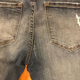 These jeans are a size 27 and I weigh 127 lbs.  Hard to believe I could blow the seat out of jeans twice in the same place