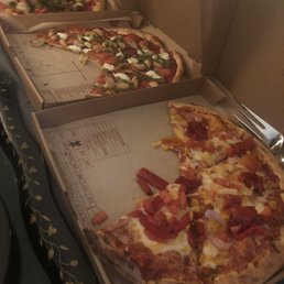 Three create your own pizzas. Three create your own pizzas.