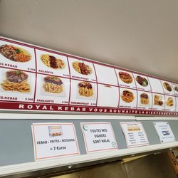 Royal Kebab - Le menu.