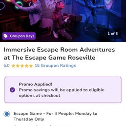 Groupon price match for M-Th!