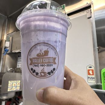Valley Coffee - Coconut water and Taro foam - Vietnamese Near Me - Hesperia, California Valley Coffee - Coconut water and Taro foam - Vietnamese Near Me - Hesperia, California