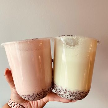 Little Bean Bubble Tea House - two cups of bubble tea - Juice Bars & Smoothies Near Me - Richmond, British Columbia Little Bean Bubble Tea House - two cups of bubble tea - Juice Bars & Smoothies Near Me - Richmond, British Columbia