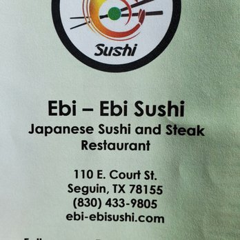 Ebi Ebi Sushi - Menu - Sushi Bars Near Me - Seguin, Texas