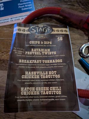 Menu photo 1 The Stage on Broadway Nashville, TN Menu photo 1 The Stage on Broadway Nashville, TN