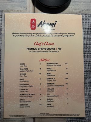 Menu photo 2 Akami Brookline, MA