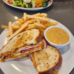 Amen Ethiopian Cafe - Turkey sandwich with fries!
