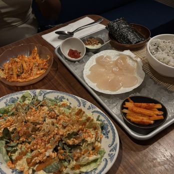 ARIARI - Busan Caesar salad & scallop gimbap - Korean Near Me - New York, New York ARIARI - Busan Caesar salad & scallop gimbap - Korean Near Me - New York, New York