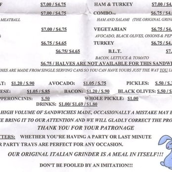 The Grinder - Second Half Of Menu - Delis Near Me - El Cajon, California The Grinder - Second Half Of Menu - Delis Near Me - El Cajon, California