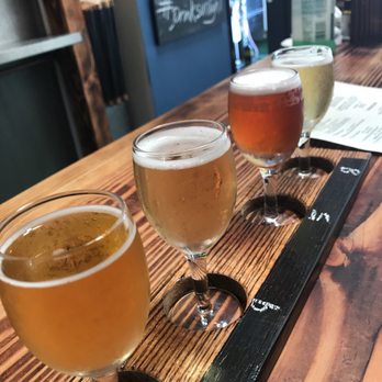 Golden Coast Mead - Left to right ... laughing oak, hopped honey Enigma, Fafnirs bane, spiced sour - Breweries Near Me - Oceanside, California