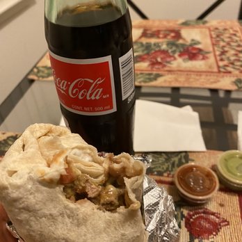 Tacos Jalisco - Carne Asada Super Burrito sin arroz w the Mexican Coca Cola! - Mexican Near Me - Vallejo, California