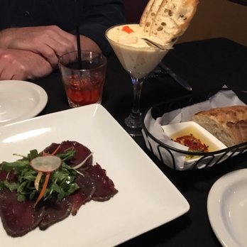 Dockside Bistro & Wine Bar - Nw Elk Ribeye Carpaccio Seafood Martini (THE BOMB!!!) - New American Near Me - Olympia, Washington