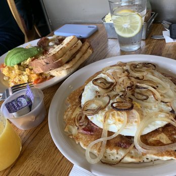 Shoop's - Pastrami pancakes were yummy!! And the scrabble was cooked just right! - Delis Near Me - Santa Monica, California Shoop's - Pastrami pancakes were yummy!! And the scrabble was cooked just right! - Delis Near Me - Santa Monica, California