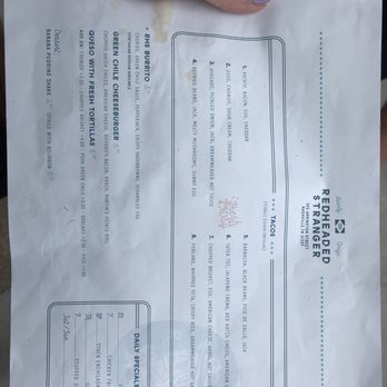 Redheaded Stranger - Menu - Tacos Near Me - Nashville, Tennessee