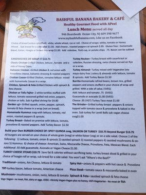 Menu photo 1 Bashful Banana Bakery & Cafe Ocean City, NJ