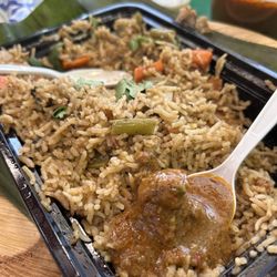 Sindhu's - Vegetable biryani and Mutton Curry