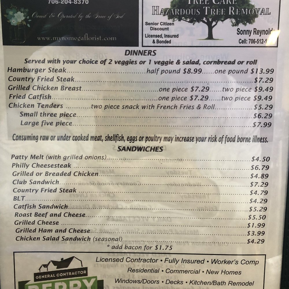 Shannon Diner - the menu for the restaurant - Barbeque Near Me - Rome, Georgia Shannon Diner - the menu for the restaurant - Barbeque Near Me - Rome, Georgia