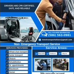 KMN Non-Emergency Medical Transportation - KMN Non-Emergency Medical Transportation is a transportation service based in Washington, MI.