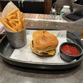 Ramsay's Kitchen - RK Burger, French fries, ketchup - Salad Near Me - Danville, Virginia Ramsay's Kitchen - RK Burger, French fries, ketchup - Salad Near Me - Danville, Virginia