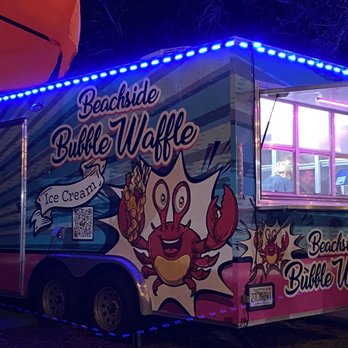 Beachside Bubble Waffle - Beachside Bubble Waffle food truck at night - Food Trucks Near Me - Navarre, Florida Beachside Bubble Waffle - Beachside Bubble Waffle food truck at night - Food Trucks Near Me - Navarre, Florida