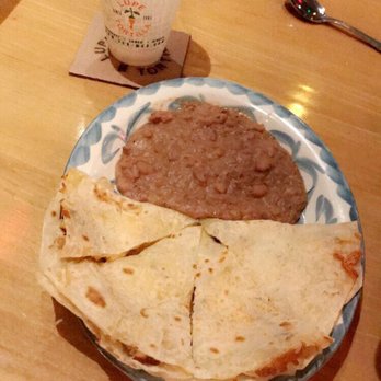 Lupe Tortilla Mexican Restaurant - Kid's chicken quesadilla with refried beans - Mexican Near Me - Irving, Texas Lupe Tortilla Mexican Restaurant - Kid's chicken quesadilla with refried beans - Mexican Near Me - Irving, Texas