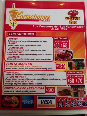 Menu photo 2 Los Fortachones Zapopan, JAL