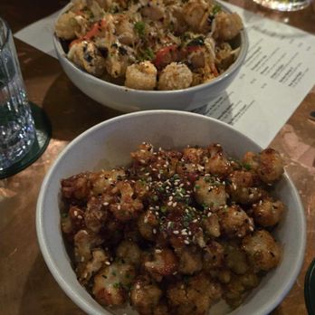 Bon Mot - Confetti Tots and K.F.C. Korean Fried Cauliflower - Korean Near Me - Cupertino, California Bon Mot - Confetti Tots and K.F.C. Korean Fried Cauliflower - Korean Near Me - Cupertino, California
