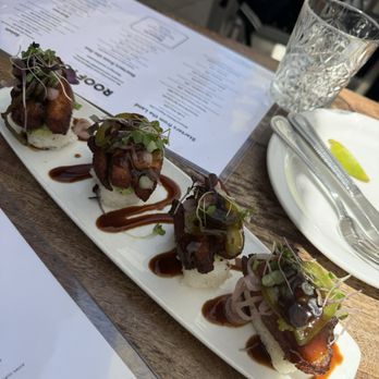 Rooftop - Pork belly nigiri - New American Near Me - Walnut Creek, California