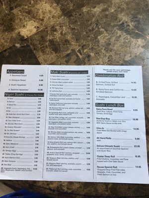 Menu photo 6 Andy's Sushi Bar Pittsburgh, PA