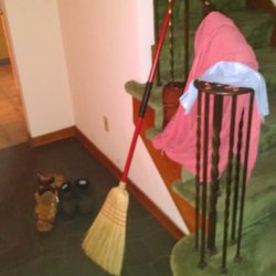 Property Frameworks - All of this was left for me to deal with "AS IS" not to mention the carpet wasn't clean and those aren't my shoes! Gross!