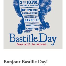 Bastille Day Block Party - The 2017 poster!